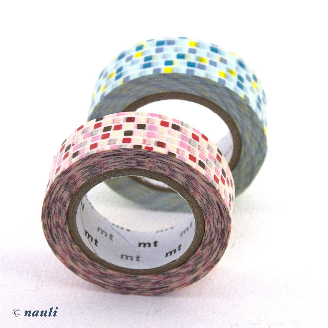 MT Washi Tape Washi Masking Tape Fliesenmuster rosa hellblau
