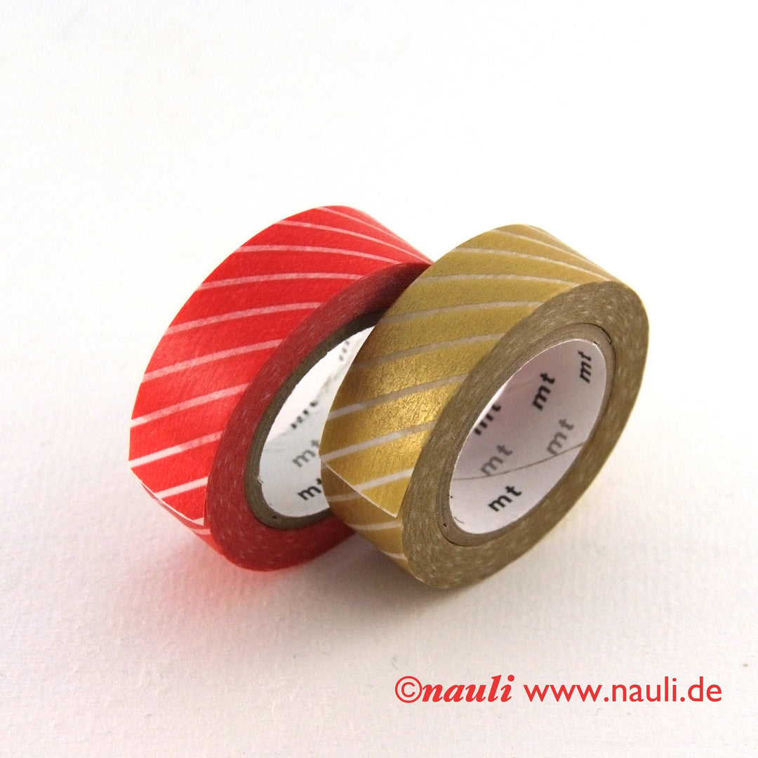 MT Washi Tape Washi Masking Tape stripe rot x gold
