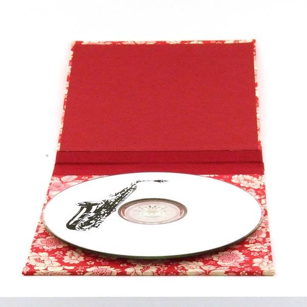 Nauli CD / DVD Hülle für 1 CD CD / DVD Hülle englische Blumen rot