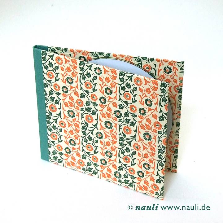 Nauli CD / DVD Hülle für 1 CD CD/ DVD Hülle floral grün orange