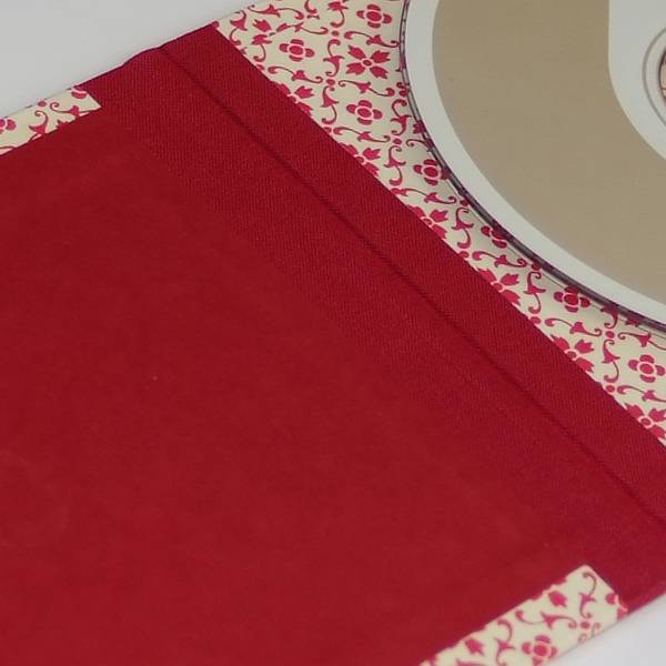 Nauli CD / DVD Hülle für 1 CD CD / DVD Hülle graphische Sternblumen rot