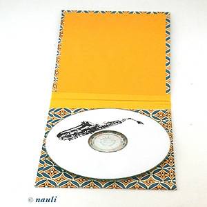 Nauli CD / DVD Hülle für 1 CD CD/DVD Hülle Retro Lotus gelb