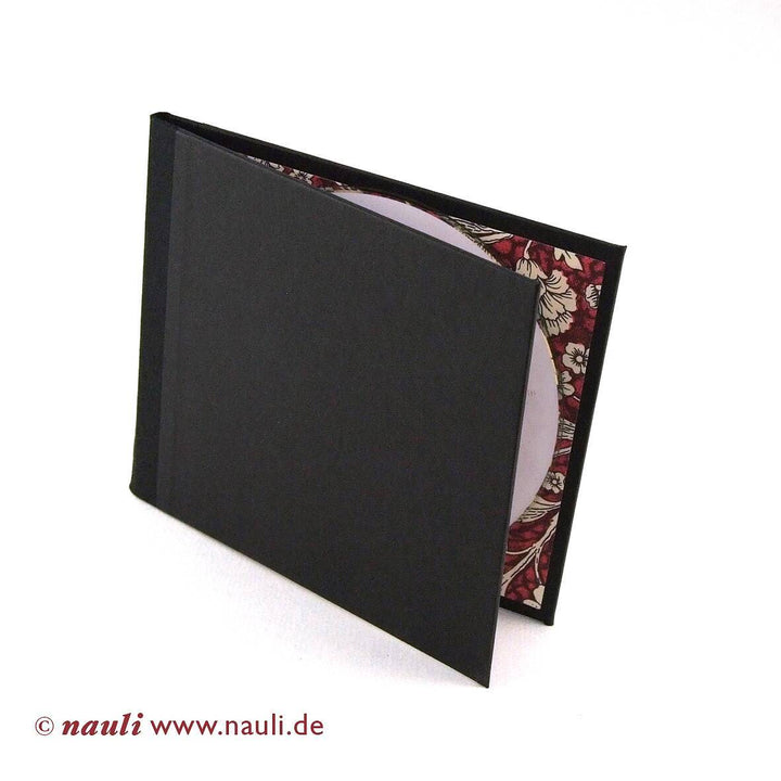 Nauli CD / DVD Hülle für 1 CD CD/DVD Hülle schwarz rot Renaissance Blumen