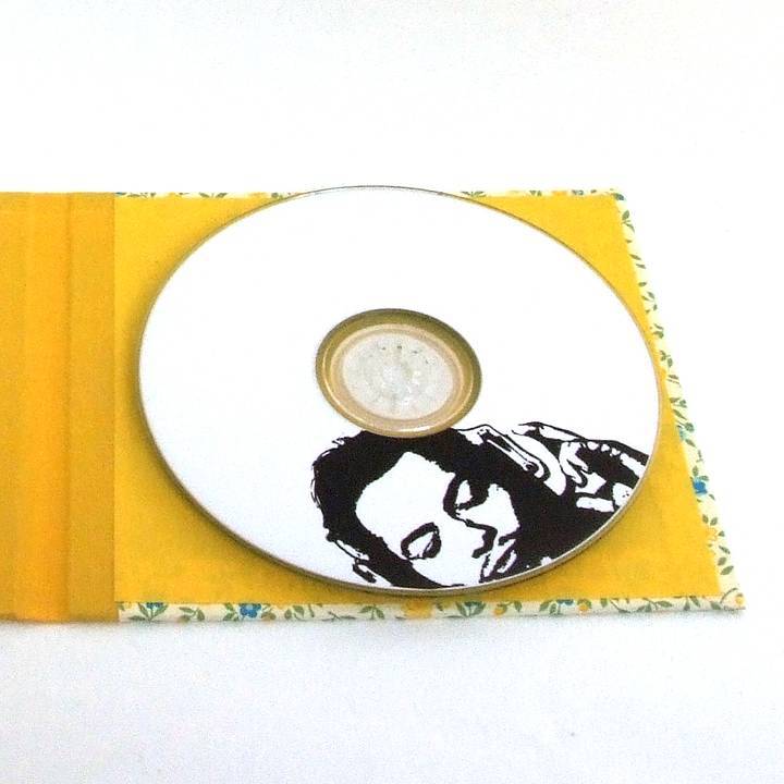 Nauli CD / DVD Hülle für 1 CD CD Hülle Blumenregen gelb blau