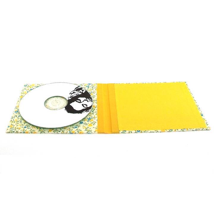 Nauli CD / DVD Hülle für 1 CD CD Hülle Blumenregen gelb blau