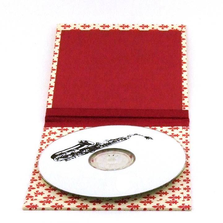 Nauli CD / DVD Hülle für 1 CD CD Hülle fleur de lys rot
