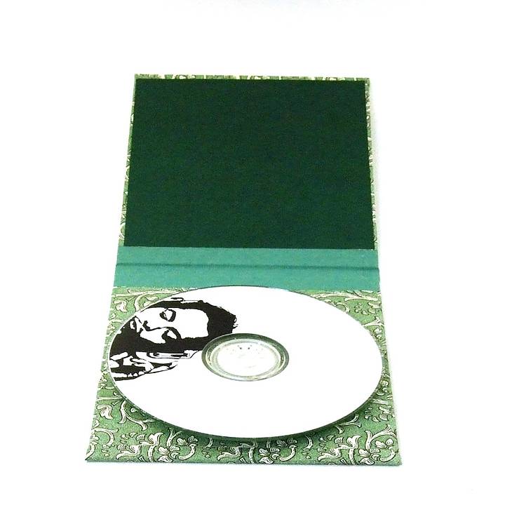 Nauli CD / DVD Hülle für 1 CD CD Hülle Pflanzen Ornament grün
