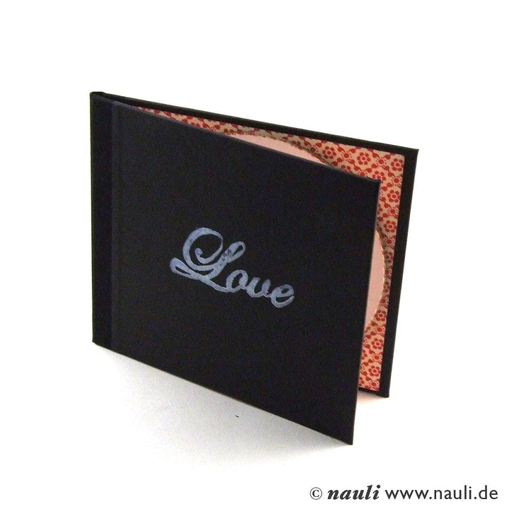 Nauli CD / DVD Hülle für 1 CD LOVE dvd case schwarz rot