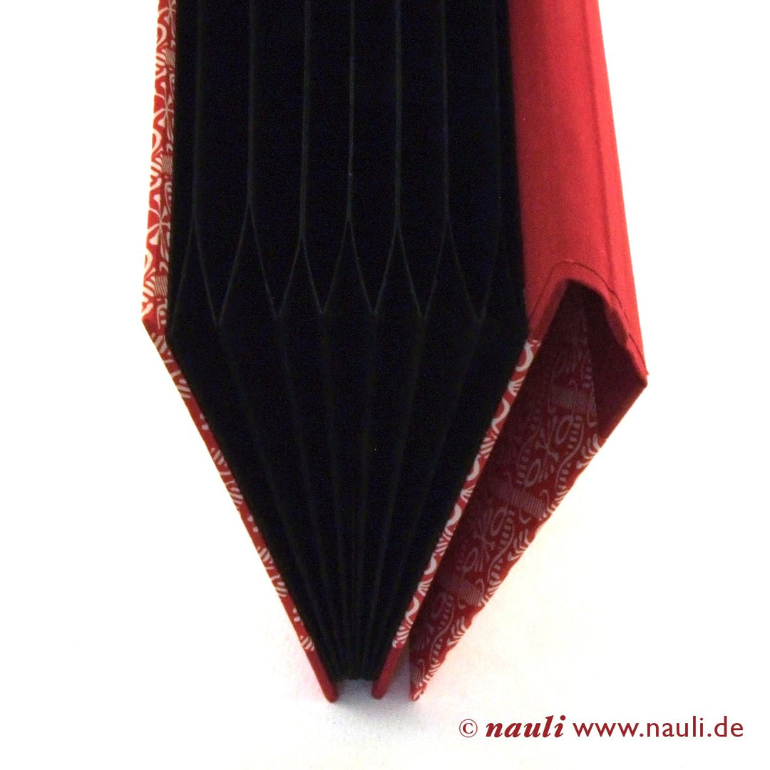 Nauli Fächermappe Fächermappe in A6 (Postkartengröße) Java - Blumen rot bei Nauli and Stories