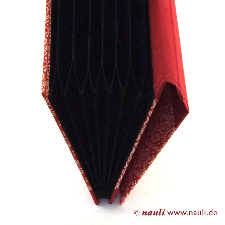 Nauli Fächermappe Fächermappe in A6 (Postkartengröße) Java - Blumen rot bei Nauli and Stories