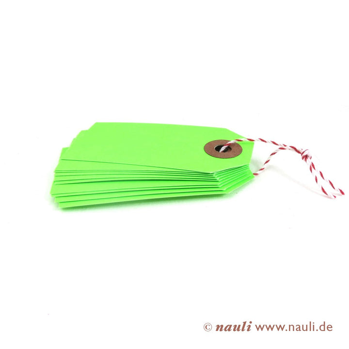 Nauli  Geschenkanhänger neongrün Neon Geschenkanhänger grün pink rot gelb