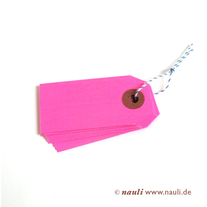 Nauli  Geschenkanhänger neonpink Neon Geschenkanhänger grün pink rot gelb