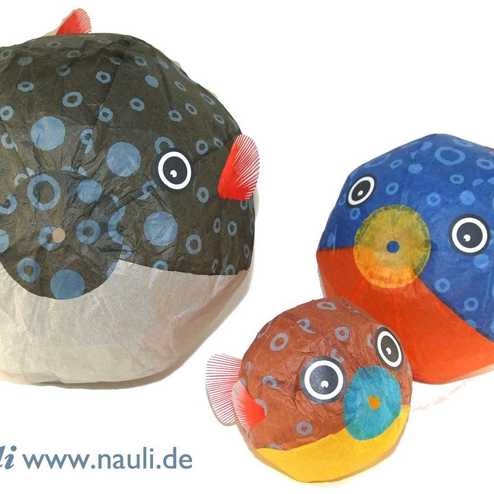 Nauli Japanischer Papierballon 3er Set Papierballon Kugelfisch