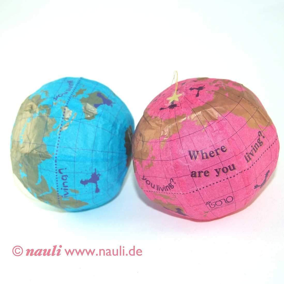 nauli Japanischer Papierballon Globus japanische Papierballon mit Grußkarte