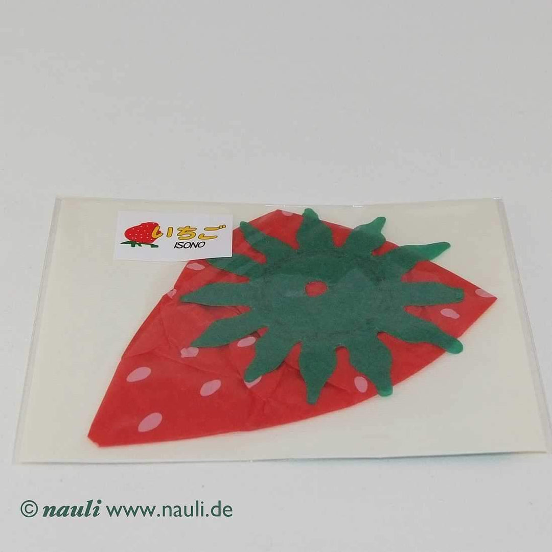 nauli Japanischer Papierballon japanischer Papierballon Erdbeere mit Grußkarte
