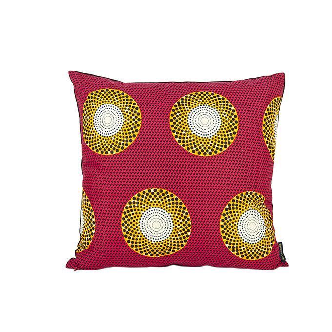 Nauli Kissenbezug Pink und die Sonne quadratisch 50x50cm