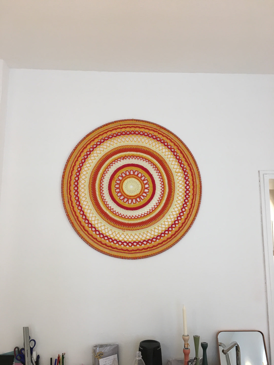 Nauli  Mandala Sonnen- Mandala - Kunst für die Wand 1qm