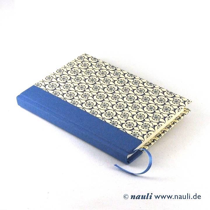 Nauli Notizbuch DIN A6 kleines Notizbuch DIN A6 Holländische Fliesen blau