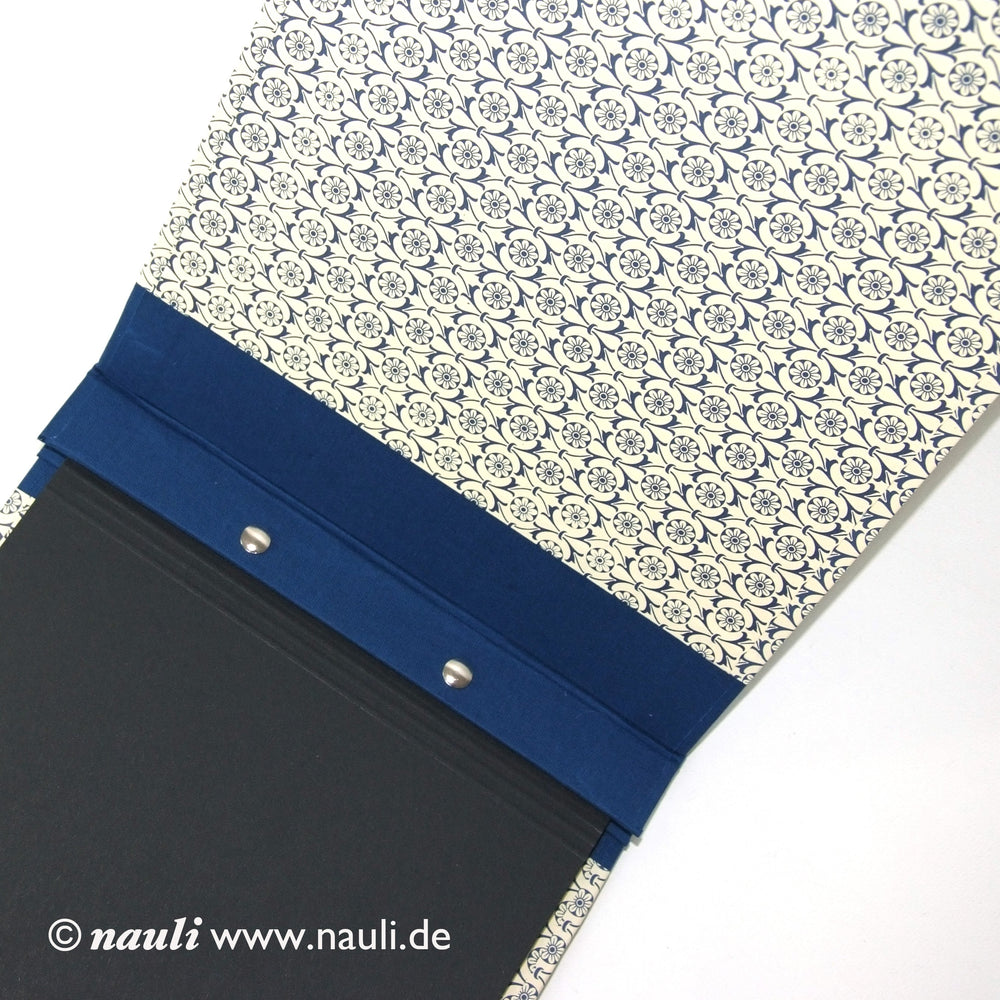 Nauli Schraubalbum XL Fotoalbum DinA4 holländische Fliesen blau
