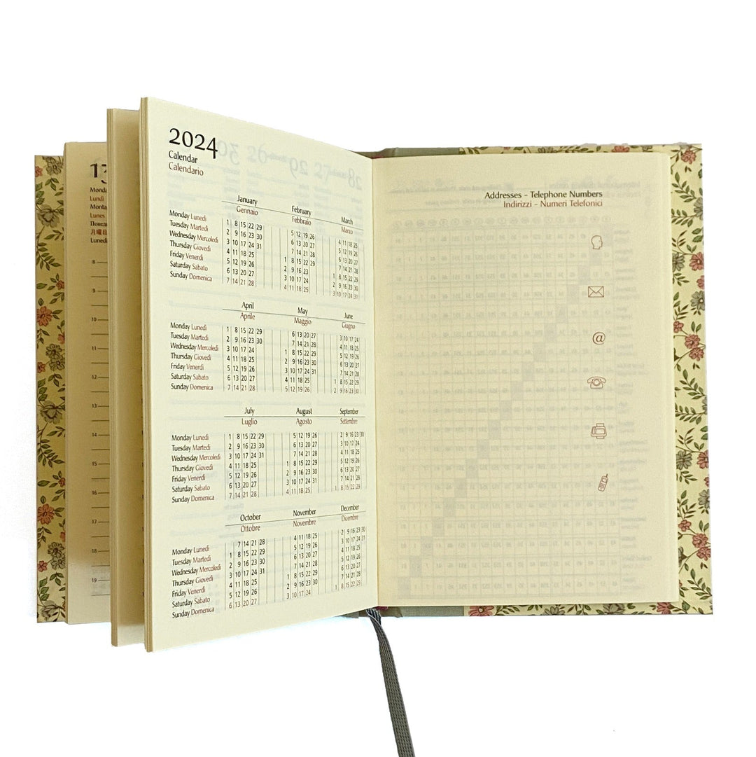 Nauli Wochenplaner A6 Kleiner Wochenkalender 2023 Moon Dot rot blau