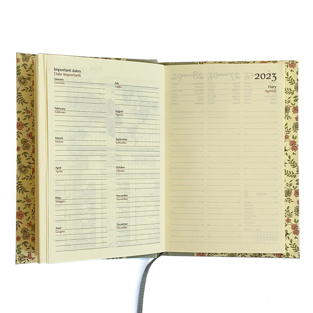 Nauli Wochenplaner A6 Kleiner Wochenkalender 2023 Moon Dot rot blau
