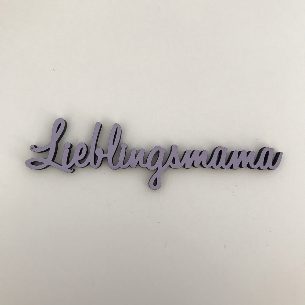 NoGallery Schriftzug Lieblingsmama - lila 3D Schriftzug