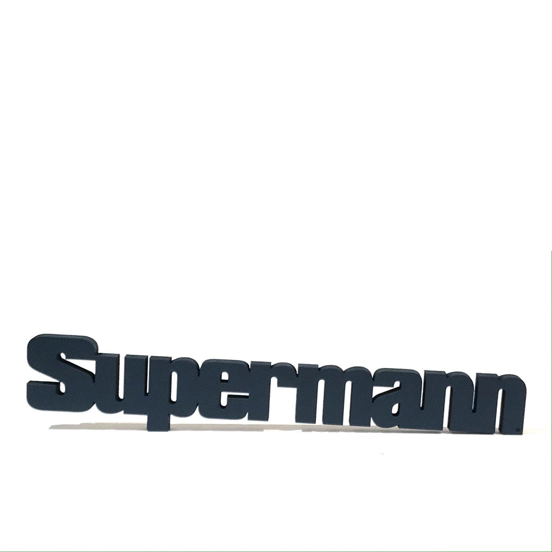 NoGallery Schriftzug Supermann - Jeansblau 3D Schriftzug