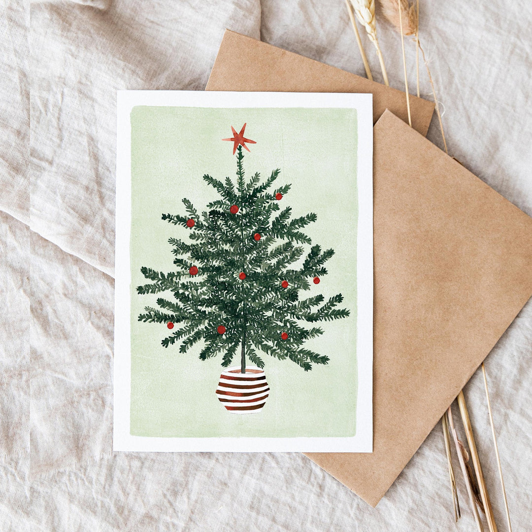 Paperlandscape Faltkarte "Weihnachtskarte Festlicher Tannenbaum"
