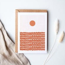 Paperlandscape Faltkarte "Wellen und Sonne"