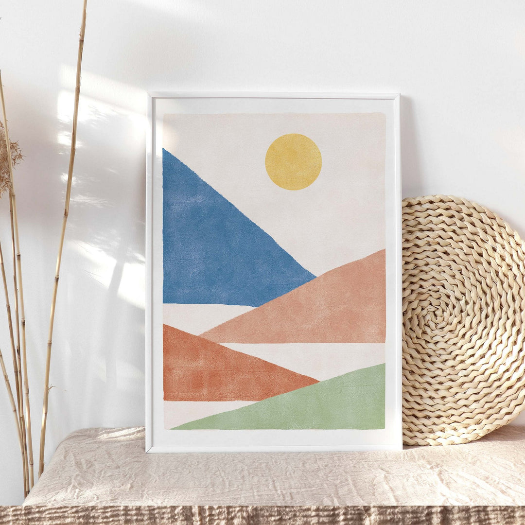 Paperlandscape Kunstdruck "Berge abstrakt Pastell" | verschiedene Größen