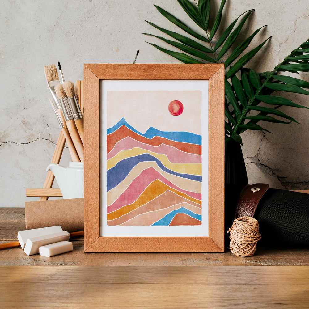 Paperlandscape Kunstdruck "Bunte Landschaft" | abstrakt | verschiedene Größen