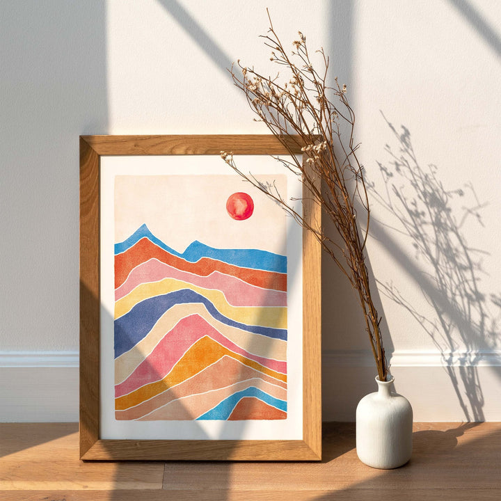 Paperlandscape Kunstdruck "Bunte Landschaft" | abstrakt | verschiedene Größen