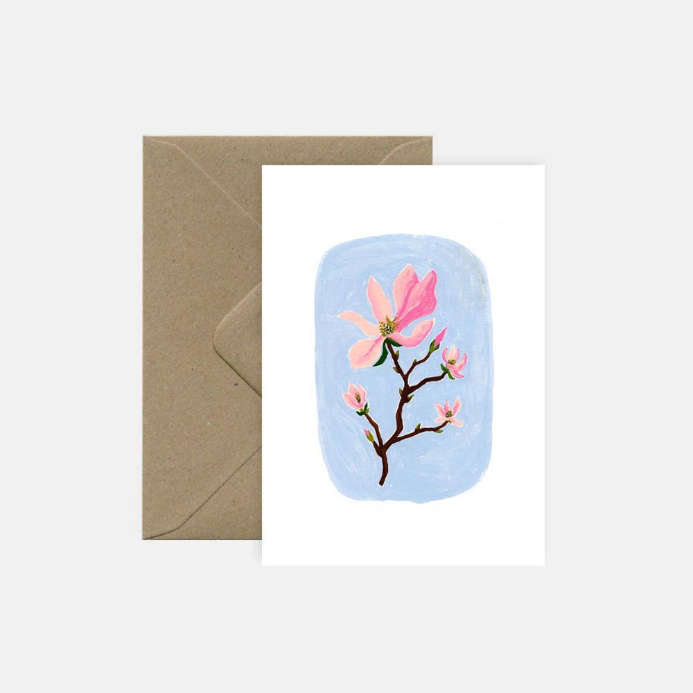Pink Cloud Studio Grußkarte Grußkarte Magnolie