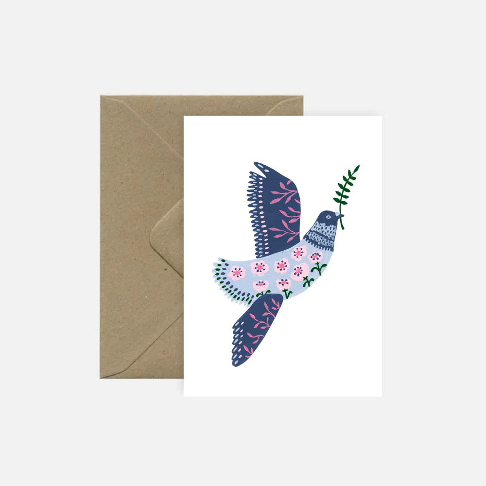 Pink Cloud Studio Grußkarte misc. Grußkarte - Blumen und Frieden