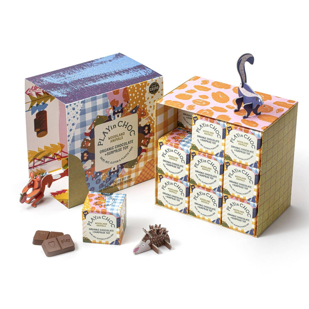 PLAYin CHOC Schokolade ToyChoc Box® WOODLAND ANiMALS GIFT SET