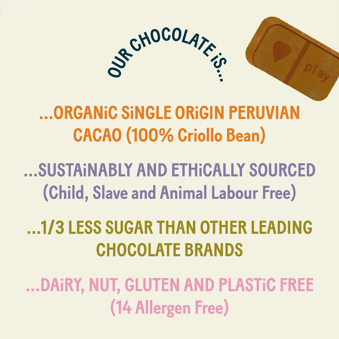 PLAYin CHOC Schokolade Vegane Schokolade DiNOSAURIER Geschenk Set mit 18 Überraschungswürfeln