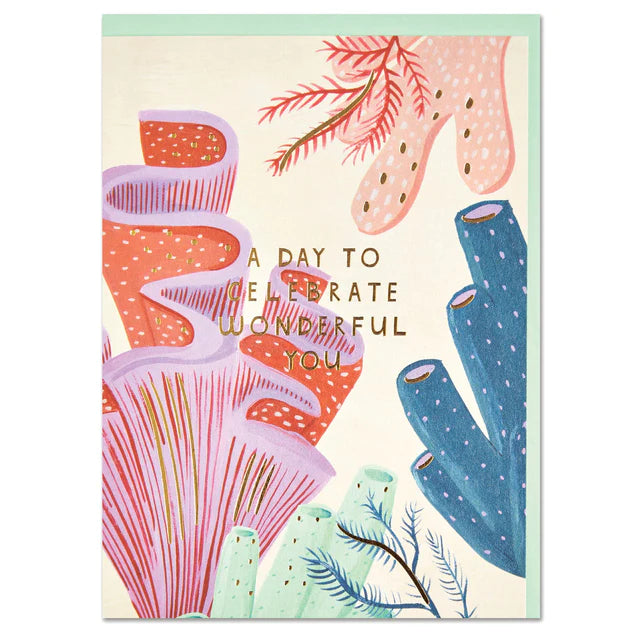 Raspberry Blossom Geburtstagskarte Geburtstagskarte - A day to Celebrate Wonderful You - Korallen