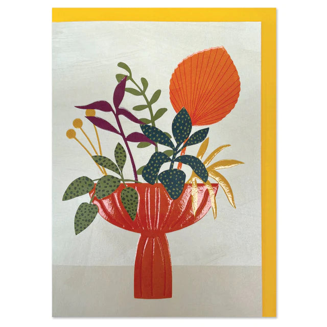 Raspberry Blossom Geburtstagskarte Grußkarte - Modern Floral Arrangements - crème