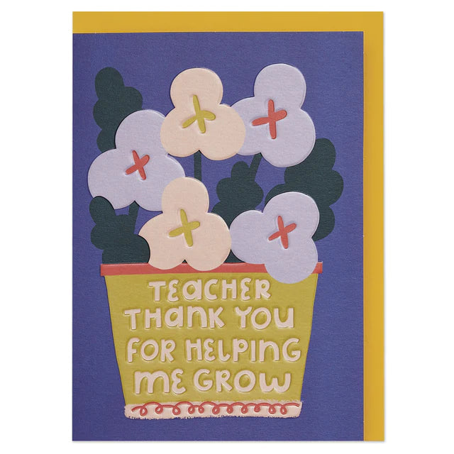 Raspberry Blossom Grußkarte misc. Dankeskarte für Lehrende - Teacher thank you for helping me grow