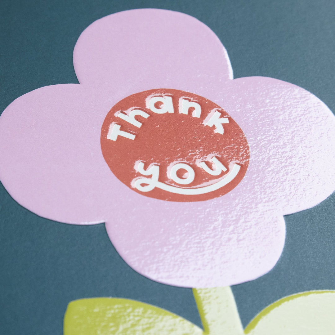 Raspberry Blossom Grußkarte misc. Dankeskarte - Thank you - stilisierte Blumenkarte