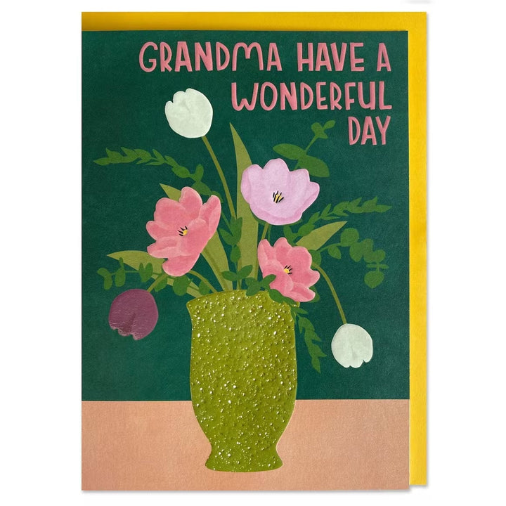 Raspberry Blossom Grußkarte misc. Grußkarte - Grandma, have a wonderful day - Blumen zum Muttertag