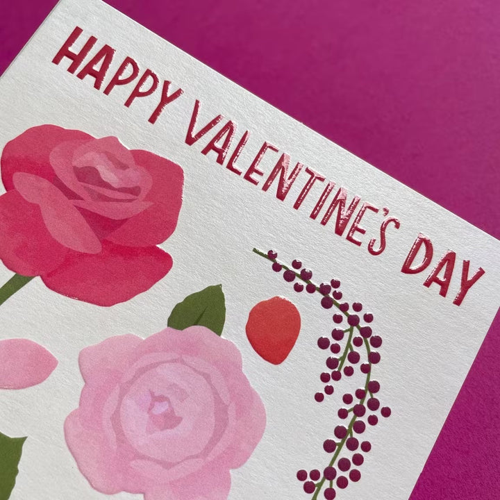 Raspberry Blossom Grußkarte misc. Grußkarte - Happy Valentine's Day - Rosen zum Valentinstag