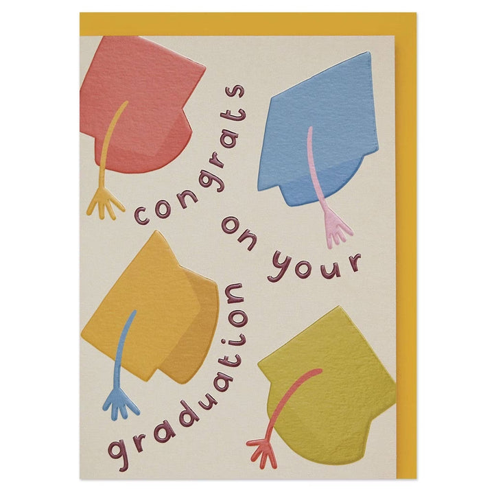 Raspberry Blossom Schulabschluss / Studienabschluss Grußkarte - Congrats on your Graduation - zum Abschluss gratulieren