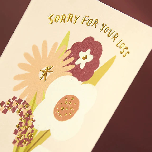 Raspberry Blossom Trauerkarte Trauerkarte - Sorry for your loss