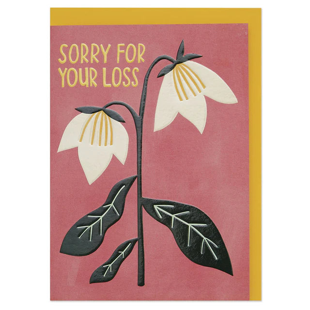 Raspberry Blossom Trauerkarte Trauerkarte - Sorry for your loss - Lilie