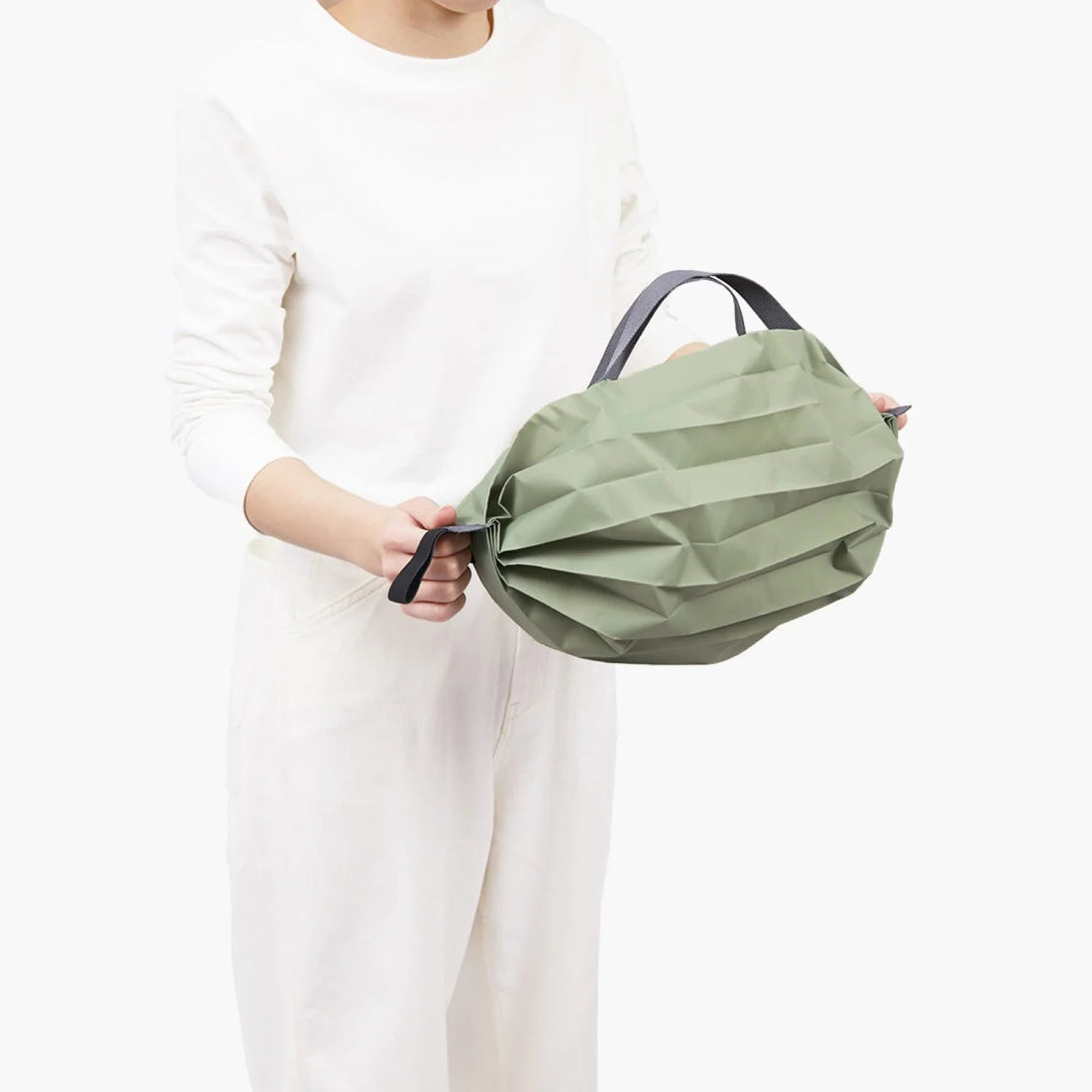 MARNA Japanese Shopping Bag, Compact, Foldable, Shupatto, Size M, Mori, Japanese Shopping Bag, Unisex, Military Green, 32 x 32 cm, Contemporary MARNA Japanese Shopping Bag, Compact, Foldable, Shupatto, Size M, Mori, Japanese Shopping Bag, Unisex, Military Green, 32 x 32 cm, Contemporary