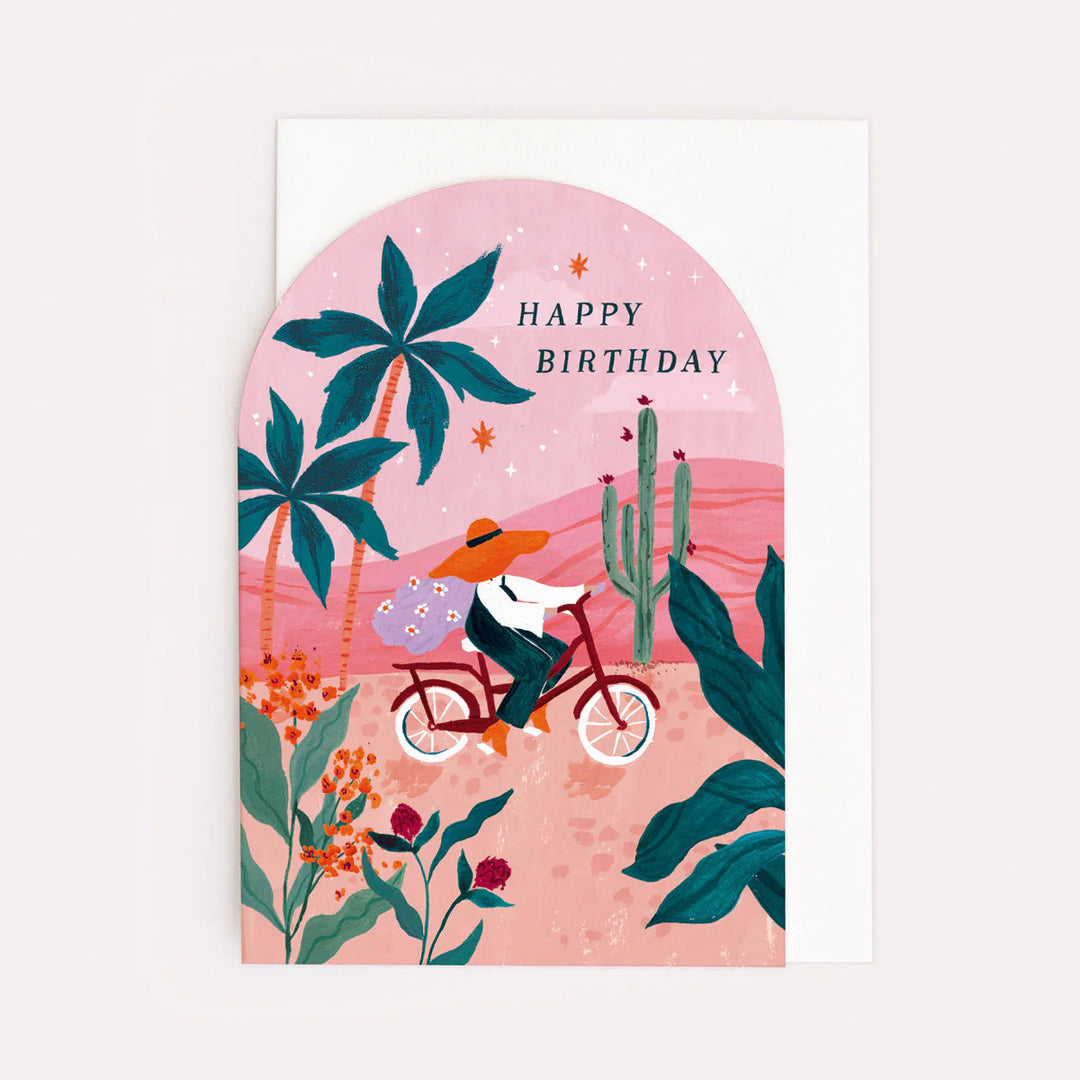 Sister Paper co. Geburtstagskarte Geburtstagskarte - Fahrrad und Sonnenuntergang