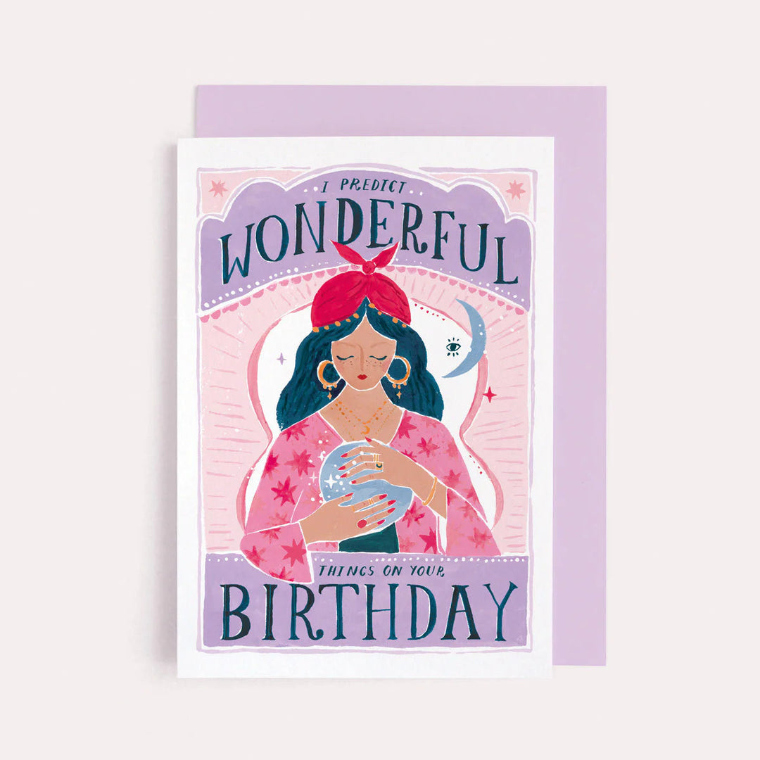Sister Paper co. Geburtstagskarte Geburtstagskarte - Wahrsagerin I predict wonderful things on your birthday
