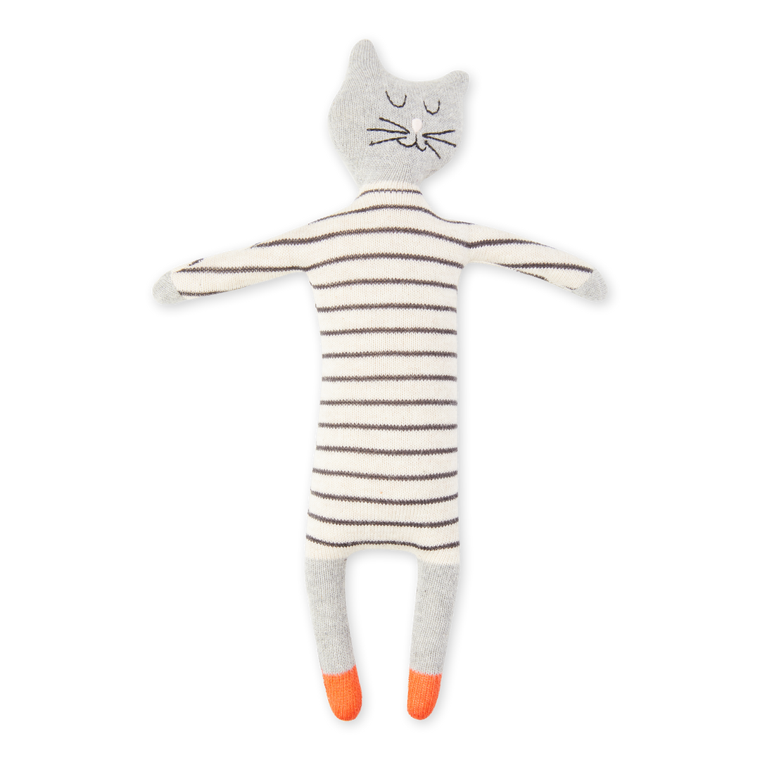 Sophie Home Ltd Kuscheltier Cotton Knit Stuffed Animal Soft Toy - Cream Cat