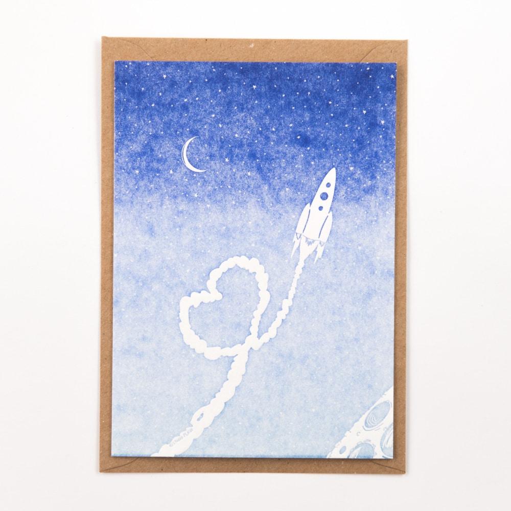 Rocket - Congratulations Card / Greetings Card